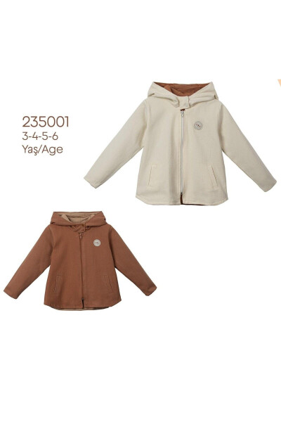 Wellington Zipper Detailed Hooded Girls' Cardigan (Ages 3-6) - 2