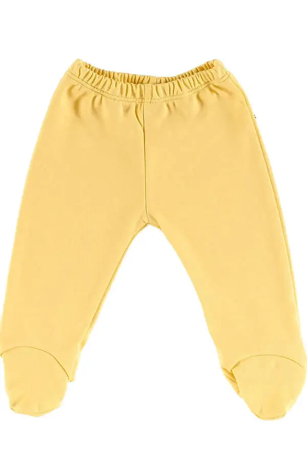 Wells 9 Parça Hastane Çıkışı Seti Organik Pamuk Yenidoğan Takımı - Sarı-Sarı - 3