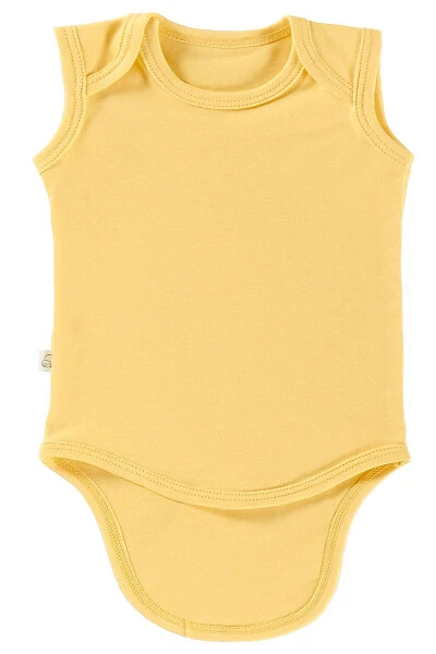 Wells 9 Parça Hastane Çıkışı Seti Organik Pamuk Yenidoğan Takımı - Sarı-Sarı - 4