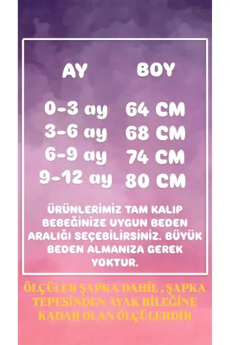 Wellsoft Peluş Unisex Fermuarlı Kışlık Bebek Uyku Tulumu Bebek Tulumu Çocuk Tulumu Çocuk Kostümü - sarı - 5