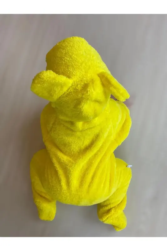 Wellsoft Peluş Unisex Fermuarlı Kışlık Bebek Uyku Tulumu Bebek Tulumu Çocuk Tulumu Çocuk Kostümü - sarı - 7