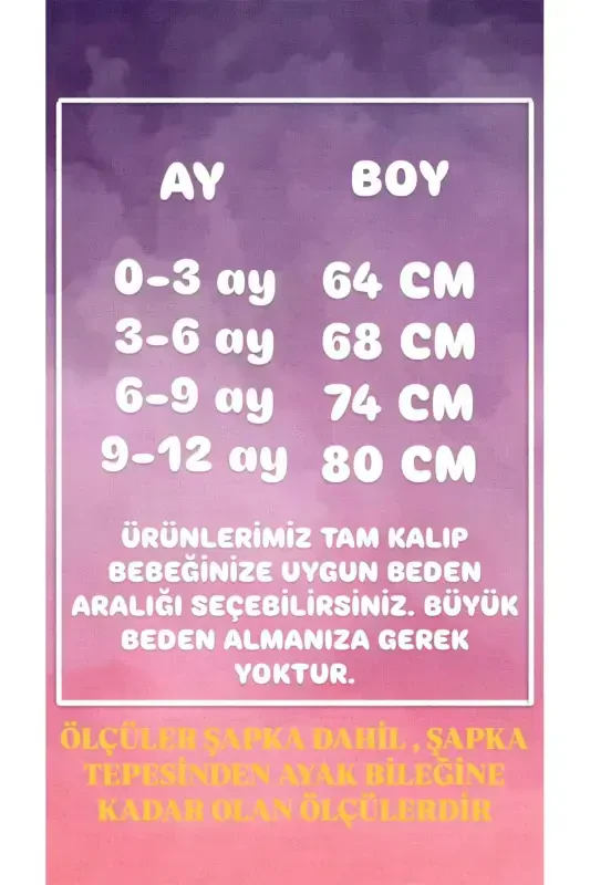 Wellsoft Peluş Unisex Fermuarli Qishki Bolalar Uxlash Xaltasi Bolalar Tulumi Bolalar Tulumi Bolalar Kostyumi-sariq - 5