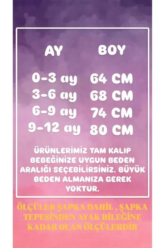 Wellsoft Peluş Unisex Fermuarlı Qishki Bolalar Uyqu Xaltasi Bolalar Tulumi Bolalar Tulumi Bolalar Kostyumi-krem - 5