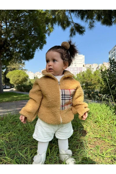 Wellsoft Plush Unisex Zippered Winter Baby Children's Jacket Baby Cardigan Children's Coat Cardigan - 3