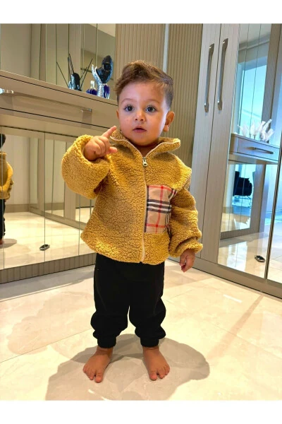 Wellsoft plush unisex zippered winter baby jacket - 3