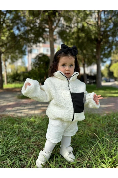 Wellsoft Plush Unisex Zippered Winter Baby Kids Jacket Baby Cardigan Kids Coat Cardigan - 3