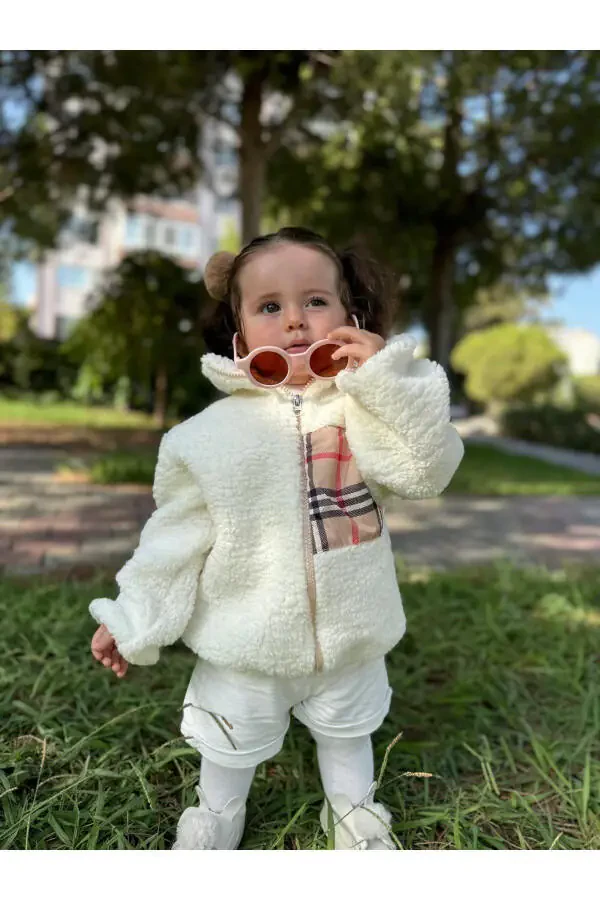 Wellsoft Plush Unisex Zippered Winter Baby Kids Jacket Baby Hoodie Kids Coat Hoodie - 3