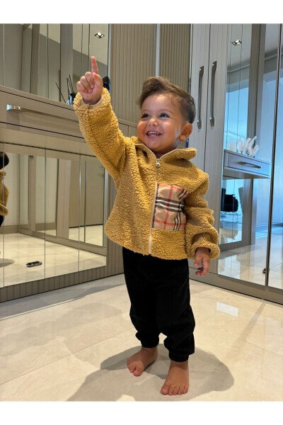 Wellsoft plyushli unisex fermuarlı qishki chaqaloq ko'ylagi - BT BABY