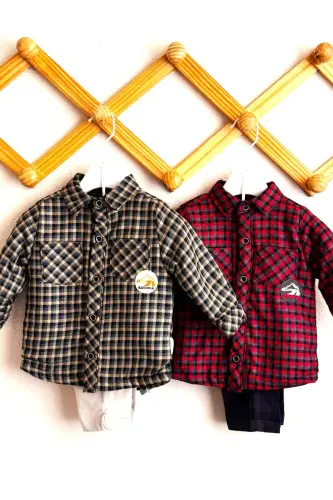 Welsoft Lumberjack Shirt Velvet Pants Set Men-GREEN - 1