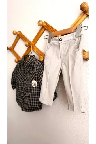 Welsoft Lumberjack Shirt Velvet Pants Set Men-GREEN - 6