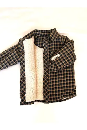 Welsoft Lumberjack Shirt Velvet Pants Set Men-GREEN - 8