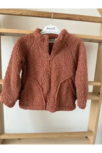 Welsoft O'g'il Bolalar Fermuarlı Yon Tomon Cho'ntakli Plush Ko'ylagi - 1