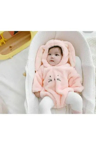 Welsoft Peluş Unisex Qishki Chaqaloq Chitiqli Badi 