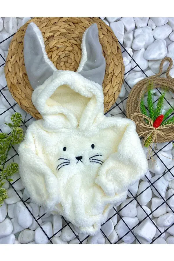 Welsoft Plush Unisex Winter Baby Snap Bodysuit - 2