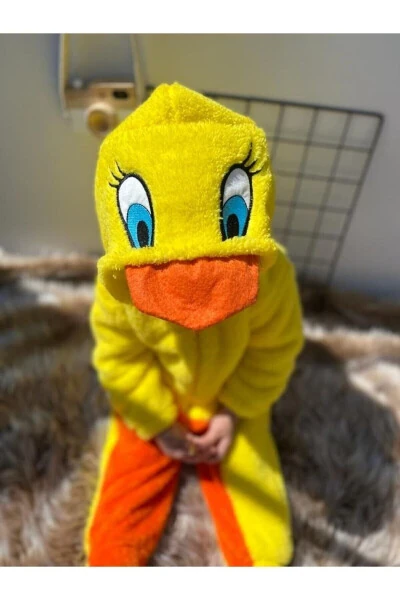 Welsoft plyushli uniseks fermuarlı qishki o'rdak chaqaloq uxlash xalta - Modazone (1)