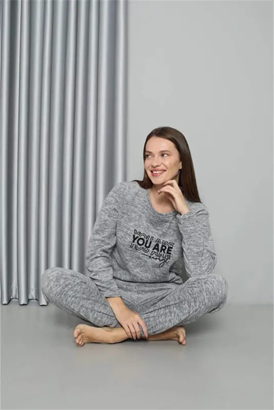 Welsoft Polar Kadın Pijama Takımı 8518 - BÜYÜKBEDENIZ