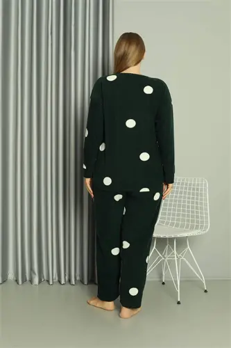 Welsoft Polar Ladies Plus Size Petroleum Color Pajamas Set 808045 - 8