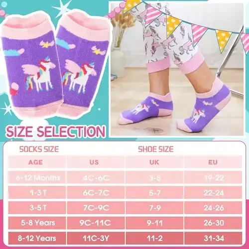 Welwoos Baby Girls Boys Toddlers Grips Socks Kids Non Slip Anti Skid Ankle Cotton No Show Socks with Grippers - 5