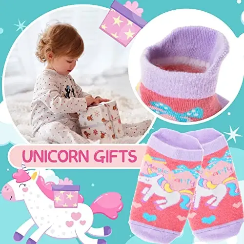Welwoos Baby Girls Boys Toddlers Grips Socks Kids Non Slip Anti Skid Ankle Cotton No Show Socks with Grippers - 3