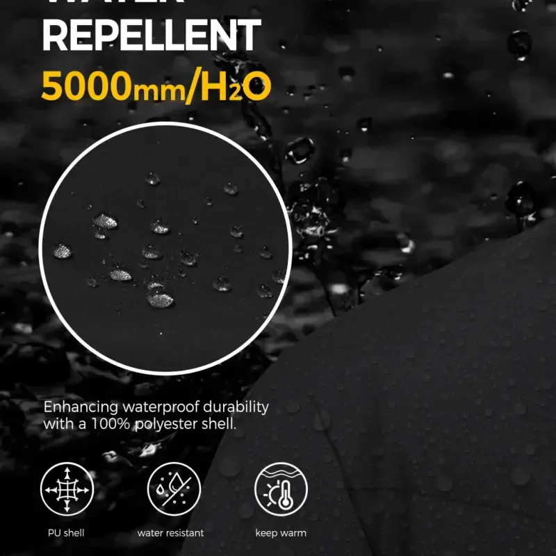 WenVen Women's Winter Coat Warm Puffer Jacket Waterproof Winter Parka Coat with Hood Black Size L - 2