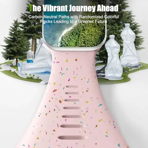 Wepro Compatible with Apple Watch Sport Band for Apple Watch Bands 44mm 45mm 46mm 49mm 42mm for iWatch Series 10 9 8 7 6 5 4 3 2 1 SE Ultra 2 for Women Soft Silicone Band Colorful Pink - 5