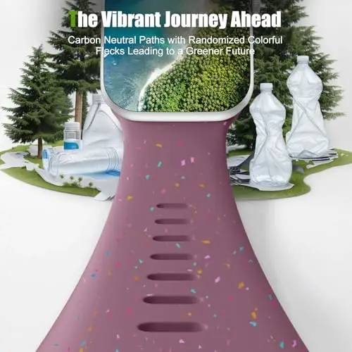 Wepro Compatible for Apple Watch Bands Series 10 9 8 7 6 SE 5 4 3 2 1 for iWatch Bands Women 46mm 44mm 45mm 42mm 49mm Men Silicone Sport Band Colorful Breathable Waterproof Strap Purple - 4