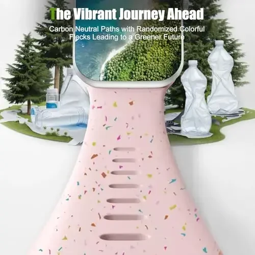 Wepro Apple Watch Sport Band bilan mos keladi Apple Watch Bands 44mm 45mm 46mm 49mm 42mm iWatch Series 10 9 8 7 6 5 4 3 2 1 SE Ultra 2 Ayollar uchun yumshoq silikon tasma Rangli pushti - 5