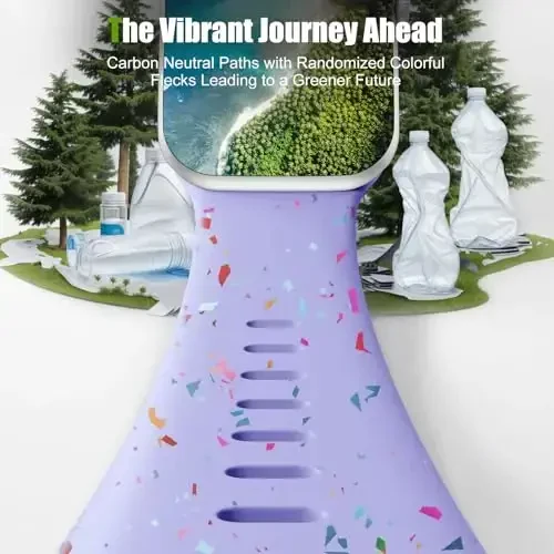 Wepro for Apple Watch Band 44mm SE Series 6 5 4/10 46mm/9 8 7 45mm/3 2 1 42mm Ultra 2 49mm Silicone Sport for iWatch Band Women Breathable Waterproof Strap Colorful Confetti Lavender Purple - 4