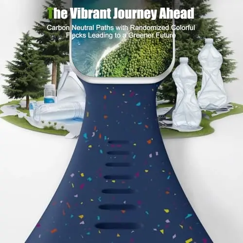 Wepro for Apple Watch Bands for Men 46mm 45mm 44mm Ultra 2 49mm 42mm for iWatch Band Women Series 10 9 8 7 6 SE 5 4 3 2 1 Silicone Sport Band Colorful Breathable Waterproof Strap Navy Blue - 4