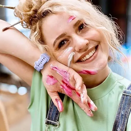 Wepro for Apple Watch Bands for Women 41mm 40mm 38mm 42mm for iWatch Bands Series 10 9 8 7 6 5 4 3 2 1 Men Silicone Sport Band Waterproof Breathable Recycled Colorful Flake Lavender Purple - 2