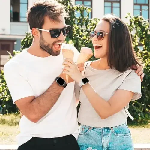 Wepro Silicone Sport Band for Apple Watch Bands for Men 44mm SE Band Series 9 45mm Series 10 46mm Ultra 2 49mm Women 42mm for iWatch Bands Series 8 7 6 5 4 3 2 1 Breathable Colorful Strap Black - 6