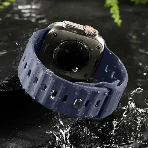 Wepro Sport Bands Compatible with Apple Watch Ultra 2/Ultra Band 49mm 46mm 45mm 44mm 42mm for Men, Waterproof Soft Silicone Rugged Ocean Breathable Strap for iWatch Series 10 9 8 7 6 5 4 3 2 1 SE - Modazone (1)