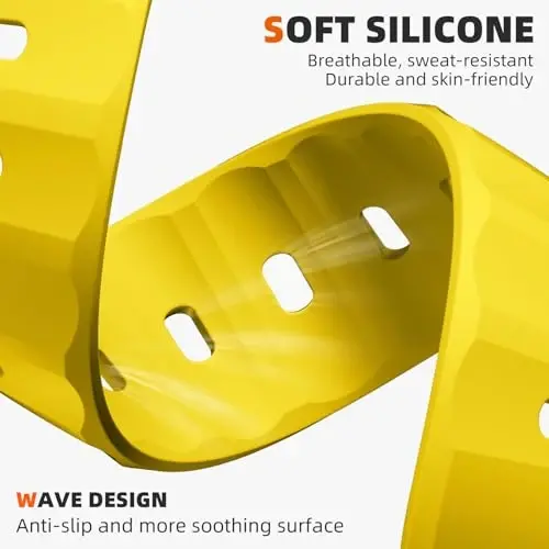 Wepro Sport Bands for Apple Watch Ultra 2 49mm Ultra 3 Ultra Band 49 mm 46mm 45mm 44mm 42mm for Men, Waterproof Soft Silicone Rugged Ocean Breathable Strap for iWatch Series 11 10 9 8 7 6 5 4 3 2 1 SE - 4