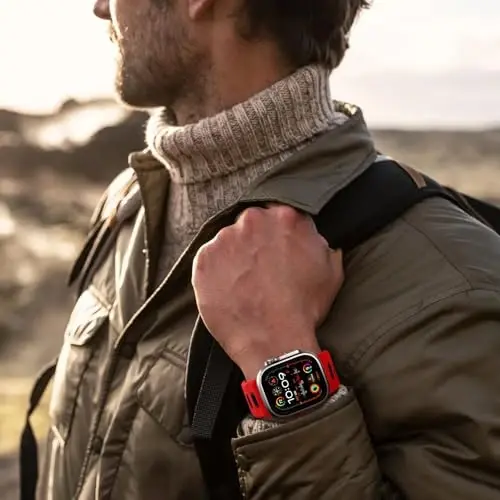 Wepro Sport Bands Apple Watch Ultra 2/Ultra Band 49mm 46mm 45mm 44mm 42mm erkaklar uchun mos, suv o'tkazmaydigan yumshoq silikon mustahkam okean nafas oladigan tasma iWatch Series 10 9 8 7 6 5 4 3 2 1 SE uchun - 6