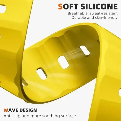 Wepro Sport Bands Apple Watch Ultra 2/Ultra Band 49mm 46mm 45mm 44mm 42mm erkaklar uchun mos, suv o'tkazmaydigan yumshoq silikon Rugged Ocean nafas oladigan tasmalar iWatch Series 10 9 8 7 6 5 4 3 2 1 SE - 4