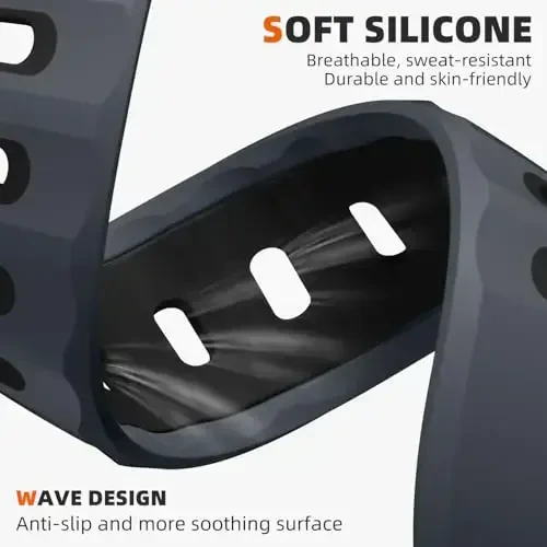 Wepro Sport Bands for Apple Watch Ultra 3 Ultra 2 Ultra Band 49mm 46mm 45mm 44mm 42mm for Men, Waterproof Soft Silicone Rugged Ocean Breathable Strap for iWatch SE Series 11 10 9 8 7 6 5 4 3 2 1 - 4