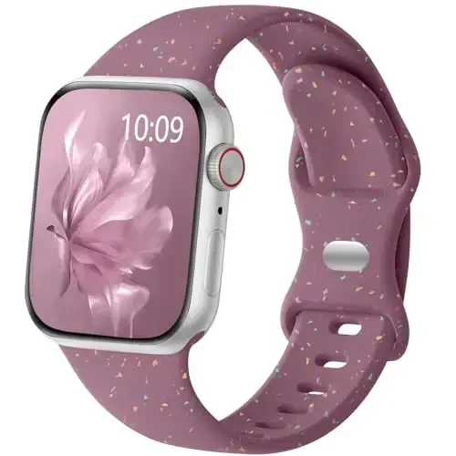 Wepro Watch Band Compatible for Apple Watch Series 9 Band 41mm SE 40mm 10 42mm Series 3 38mm for Women for iWatch Band Series 8 7 6 5 4 2 1 Waterproof Breathable Sport Band Colorful Strap Purple - 1