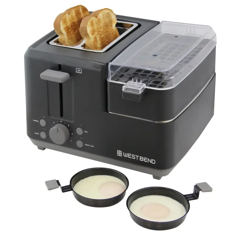 West Bend 2-Slice Breakfast Station Egg & Muffin Toaster, 78500 - 8