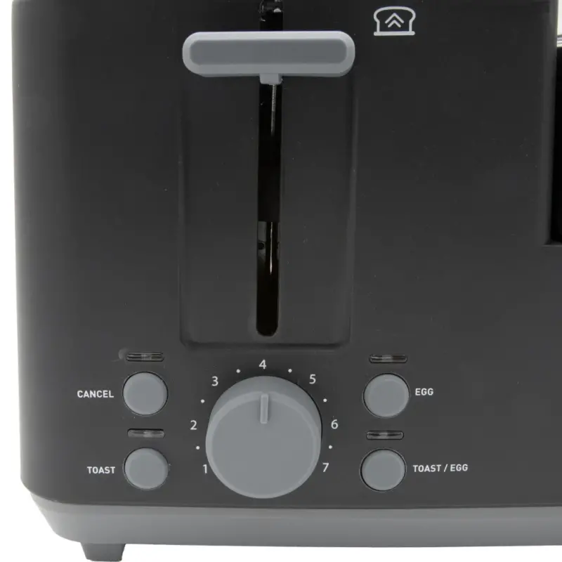 West Bend Multifunctional Breakfast Station, 2-Slice Toaster with Egg Cooker and Meat Warmer, in Black (78500) - 11