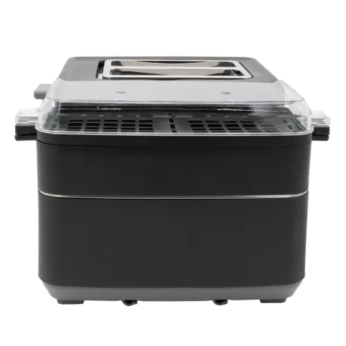 West Bend Multifunctional Breakfast Station, 2-Slice Toaster with Egg Cooker and Meat Warmer, in Black (78500) - 17