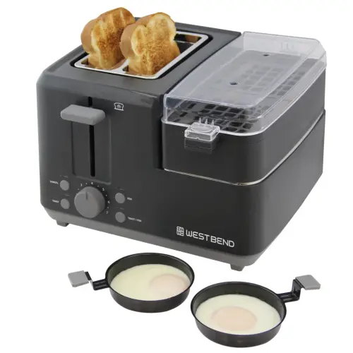 West Bend 2-Slice Breakfast Station Egg & Muffin Toaster, 78500 - 8