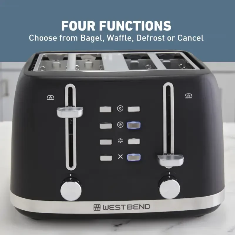 West Bend 4 Slice Toaster, with Extra Wide and Deep Slots - 2