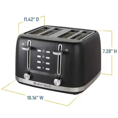 West Bend 4 Slice Toaster, with Extra Wide and Deep Slots - 13