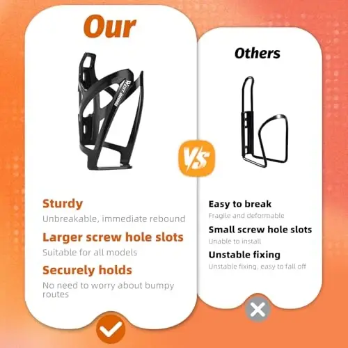 West Biking Bike Water Bottle Cages Ultra-Light Durable PC Bicycle Bottle Holder with Screws Tool, Easy Installation Bicycle Drink Cup Holders Cycling Kettle for MTB Road Bikes - 5