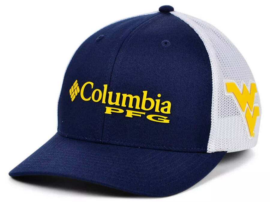 West Virginia Mountaineers PFG Trucker Cap Navy - 1