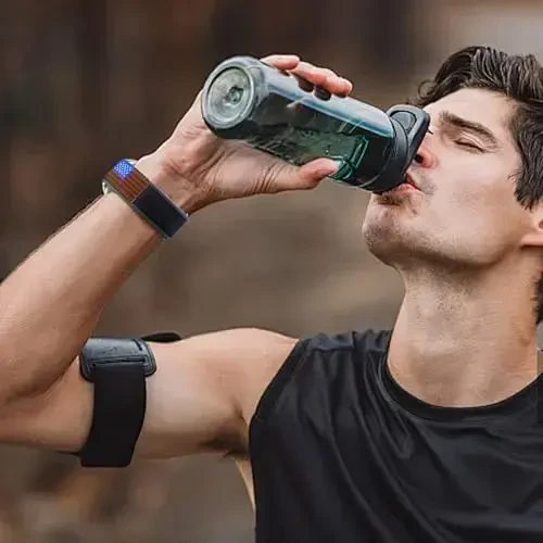 WestEagle 2 PackTrail Loop Nylon Band Compatible Apple Watch Ultra/2 Band 49mm 46mm 45mm 44mm 42mm, Rugged Soft Braided Elastic Sport Strap for iWatch Series 10 9 8 7 6 5 4 3 2 1 Ultra/2 Men USA Flag - 6