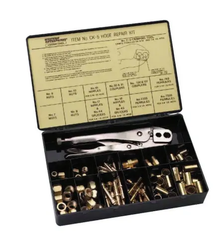 Western Enterprises Hose Repair Kits, Nipples; Ferrules; Splicers; Nuts; Free Fishing Lure; Kit Box - 1