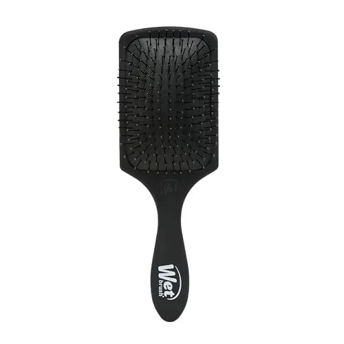 Wet Brush Paddle Detangler Hair Brush, Black Frost - Ultra-Soft IntelliFlex Detangling Bristles with AquaVent Design - Spread Hair Treatments Evenly - Glides Through Tangles For All Hair Types - 7
