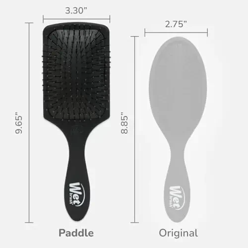 Wet Brush Paddle Detangler Hair Brush, Black Frost - Ultra-Soft IntelliFlex Detangling Bristles with AquaVent Design - Spread Hair Treatments Evenly - Glides Through Tangles For All Hair Types - 5