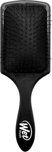 Wet Brush Paddle Detangler Hair Brush, Black, Ultra-Soft IntelliFlex Bristles with AquaVent Design, Great For Treatment & Mask Application, Women, Men, Wet, Dry and Damaged Hair - WET